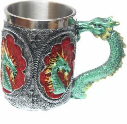 Tole 10 Imperial Cana Medievala Green Dragon 11.5cm 400ml decorat 360grade Tole 10 Imperial 39375