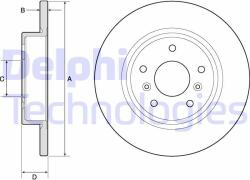 DELPHI Disc frana DELPHI BG4807C - automobilus