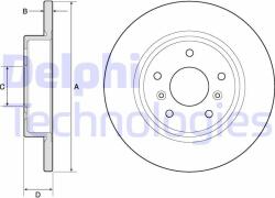 DELPHI Disc frana DELPHI BG4807C (BG4807C) - automobilus