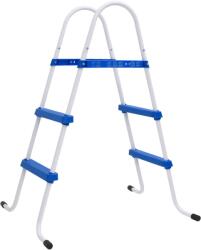 vidaXL Scară de piscină, albastru și alb, 84 cm, oțel (93805)