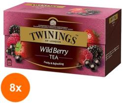 TWININGS Set 8 x Ceai Negru cu Aroma Fructe de Padure Twinings 25 x 2 g