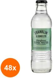 Franklin and Sons Set 48 X Apa Tonica cu Soc si Castravete, Franklin & Sons Ltd, Elderflower & Cucumber, 200 ml