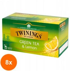 TWININGS Set 8 X Ceai Verde cu Aroma Lamaie Twinings 25 x 1.6 g