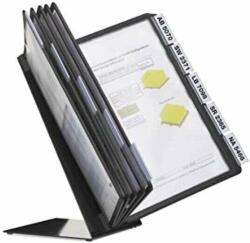 Durable Bemutatótábla tartó, 10 panelhez Vario asztali, A4, fekete (557001) - pepita
