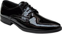 Lucianis Style Pantofi barbati office, eleganti din piele naturala, Negru, LAC, TEST62NL - ciucaleti