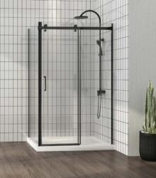Fluminia Cabina de dus Fluminia, Panda Black, dreptunghiulara 100 x 80 cm, negru (R13RE01BL 100x80)