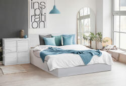  Pat de o persoana alb, SOFIA 120 x 200 cm Saltele: Cu saltele Somnia 18 cm, Somiera pat: Cu lamele drepte