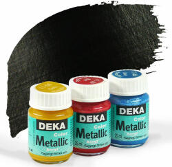 Deka Color Metallic metál akrilfesték 25 ml - 90 fekete