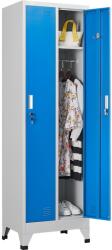 +Plus by Viamond Vestiar metalic Premium Asamblat cu picioare 2 usi color albastru 600x450x1920 mm (LxlxH), Extra Plus albastru Vestiar metalic compact 2 2 30 kg Da 600x450x1920 (61004132)