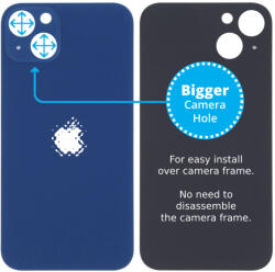 Apple iPhone 13 - Sticlă Carcasă Spate cu Orificiu Mărit pentru Cameră (Blue), Blue