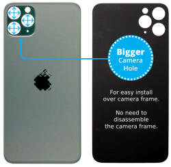 Apple iPhone 11 Pro - Sticlă Carcasă Spate cu Orificiu Mărit pentru Cameră (Green), Green