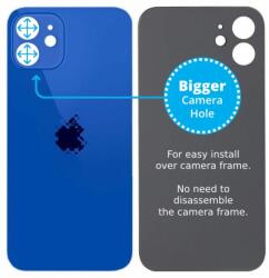 Apple iPhone 12 - Sticlă Carcasă Spate cu Orificiu Mărit pentru Cameră (Blue), Blue