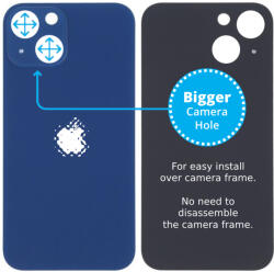 Apple iPhone 13 Mini - Sticlă Carcasă Spate cu Orificiu Mărit pentru Cameră (Blue), Blue