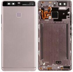 Huawei P9 - Carcasă Baterie + Senzor de Amprentă (Gray) - 02350SQJ Genuine Service Pack, Grey