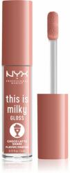 NYX Cosmetics This is Milky Gloss Milkshakes lip gloss hidratant produs parfumat culoare 19 Choco Latte Shake 4 ml