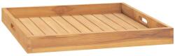 vidaXL Tavă pentru servit, 60x60 cm, lemn masiv de tec (315458) - vidaxl