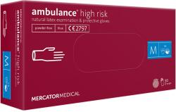 Mercator Medical Mercator ambulance® high risk latex púdermentes vizsgálókesztyű - Kék - 50 db - XL