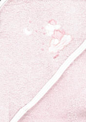 Trimex kapucnis, frottír fürdőlepedő 70*80 cm - rózsaszín bárány - babyshopkaposvar