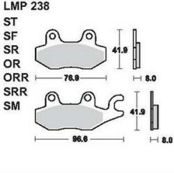 AP RACING fékbetét első YAMAHA YBR 250 -2007 238 ST