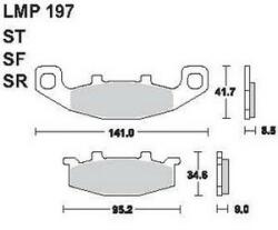 AP RACING fékbetét hátsó KAWASAKI ZX-10 1000 B2 B3 1988-1990 197