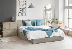SOFIA ágy 180 x 200 cm, sonoma tölgy Ágyrács: Lamellás ágyrács, Matrac: Coco Maxi 20 cm matrac