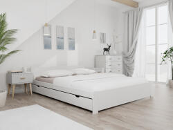 IKAROS ágy 160 x 200 cm, fehér Ágyrács: Lamellás ágyrács, Matrac: Coco Maxi 19 cm matrac