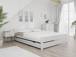 IKAROS DOUBLE ágy 160 x 200 cm, fehér Ágyrács: Lamellás ágyrács, Matrac: Coco Maxi 20 cm matrac