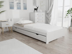 IKAROS ágy 90 x 200 cm, fehér Ágyrács: Léces ágyrács, Matrac: Matrac nélkül
