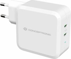 Conceptronic ALTHEA08W Hálózati USB-C töltő - Fehér (100W) (ALTHEA08W)
