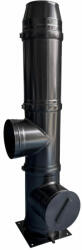 KaminHorn Cos de fum KaminInox NERO 6m 200mm 90G / Baza 0, negru (KIN200X6M)