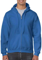 Gildan Férfi Pulóver Kapucnis Hosszú ujjú Gildan Heavy Blend Adult Full Zip Hooded Sweat - XL, Királykék