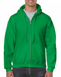 Gildan Uniszex kapucnis pulóver Gildan GI18600 Heavy Blend Adult Full Zip Hooded Sweatshirt -L, Irish Green