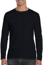 Gildan Férfi póló Hosszú ujjú Gildan Gildan Mens Softstyle Long Sleeve Tee - L, Fekete