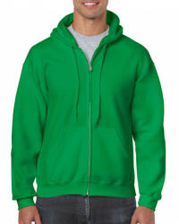 Gildan Uniszex kapucnis pulóver Gildan GI18600 Heavy Blend Adult Full Zip Hooded Sweatshirt -XL, Irish Green