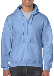Gildan Férfi Pulóver Kapucnis Hosszú ujjú Gildan Heavy Blend Adult Full Zip Hooded Sweat - L, Karolina kék