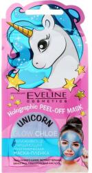 Eveline Cosmetics Mască exfoliantă pentru față - Eveline Cosmetics Unicorn Holographic Peel Off Mask Glow Blue Chloé 7 ml