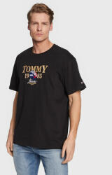 Tommy Jeans Tricou Luxe Chest DM0DM15659 Negru Relaxed Fit
