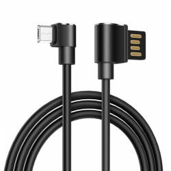 hoco. Long roam töltő adatkábel micro USB U37 90 fokos 1, 2 méter fekete (HC074342) - dstore
