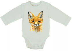  Hosszú ujjú baba body állatos mintával (62) - róka