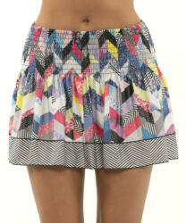 Lucky in Love Fustă tenis dame "Lucky in Love Novelty Long Mix N' Patch Smocked Skirt - multicolor