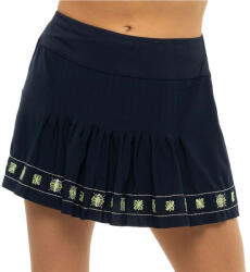 Lucky in Love Fustă tenis dame "Lucky in Love Embroidered Performance Apparel Long Lurex Flora Border Skirt - midnight