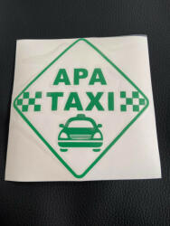 Autós Apa Taxi Matrica Dekor 14x14 Cm Zöld (dp-dekor20)