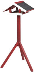 TRIXIE Hranitor Exterior, Tip Casuta Cu Suport, Lemn, 46x22x44 cm 1.15 m, Rosu Alb, 55806