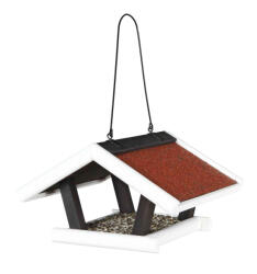 TRIXIE Hranitor Exterior, Suspendat, Tip Casuta, Lemn, 30x18x28 cm, Negru Alb, 55804