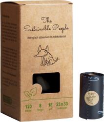 The Sustainable People Biológiailag lebomló kutyapiszok zacskó fül nélkül - 8 tekercs, egyenként 15 zacskóval - ecosplendo