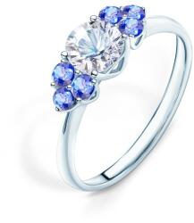 SAVICKI Inel de logodnă Fairytale: aur alb, safir alb - savicki - 7 770,00 RON