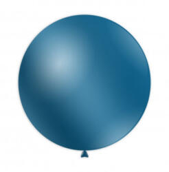 Balloons4party Balon latex jumbo albastru metalizat 83 cm