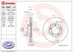 BREMBO Disc frana BREMBO 09.6967. 14 - automobilus