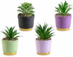 Decorer Set 4 plante artificiale in ghiveci ceramica 9x16 cm (A54.45.46)