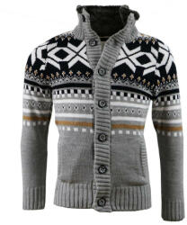 Carisma pulover bărbătesc guler 7011 cu închidere cu nasturi din blană Negru 5XL